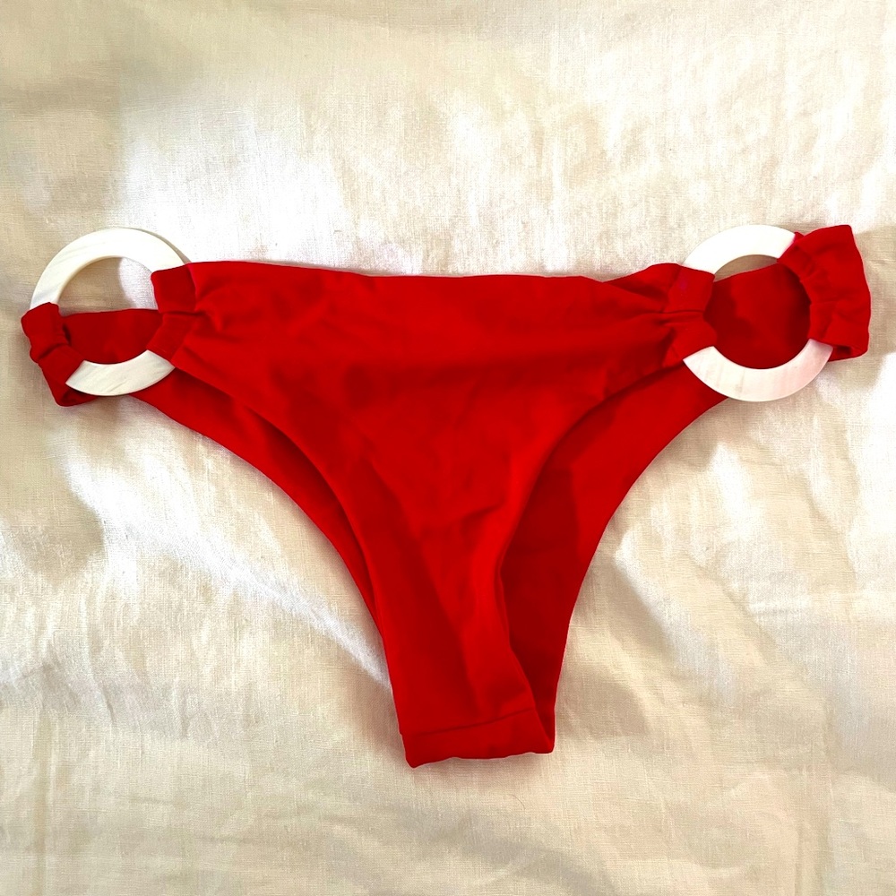 Indah Red Brazilian bikini bottom